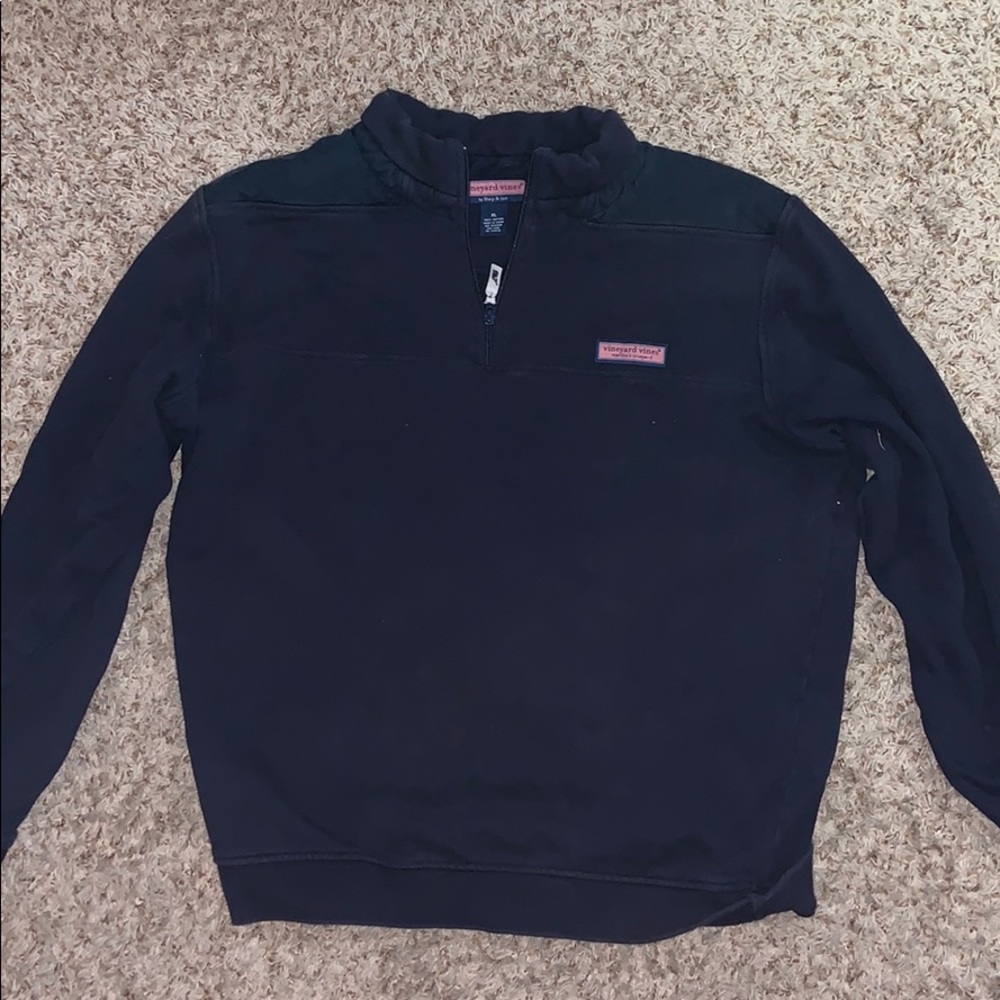 Vineyard Vines navy 1/4 quarter-zip fleece